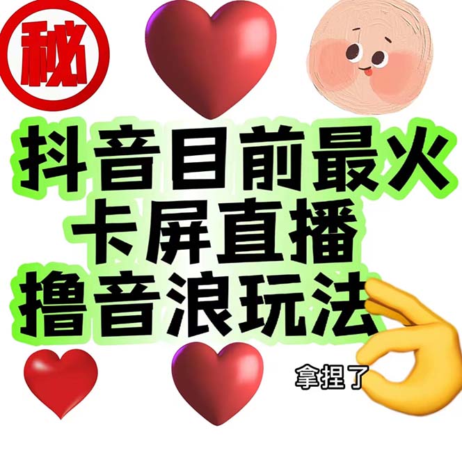 外面收费1980抖音卡屏直播玩法 一个抖音号可以撸几百到几千不等【详细玩法】-智赚网创