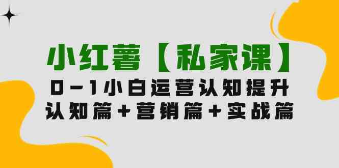 （9910期）小红薯【私家课】0-1玩赚小红书内容营销，认知篇+营销篇+实战篇（11节课）-智赚网创