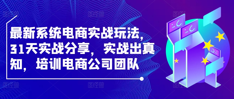 最新系统电商实战玩法，31天实战分享，实战出真知，培训电商公司团队-智赚网创