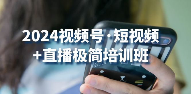2024视频号短视频+直播极简培训班：抓住视频号风口，流量红利-智赚网创