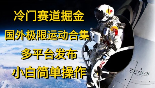 （10745期）冷门赛道掘金，国外极限运动视频合集，多平台发布，小白简单操作-智赚网创