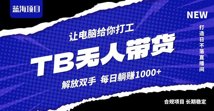 淘宝无人直播最新玩法，不违规不封号，轻松月入3W+-智赚网创
