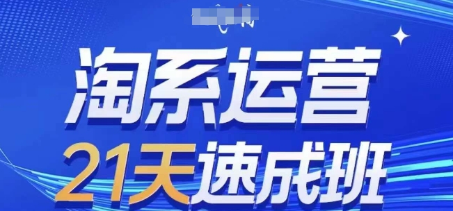 淘系运营21天速成班(更新24年9月)，0基础轻松搞定淘系运营，不做假把式-智赚网创