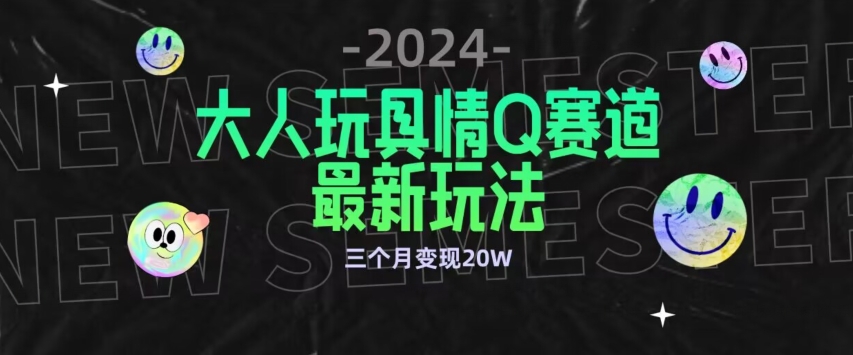 全新大人玩具情Q赛道合规新玩法，公转私域不封号流量多渠道变现，三个月变现20W-智赚网创