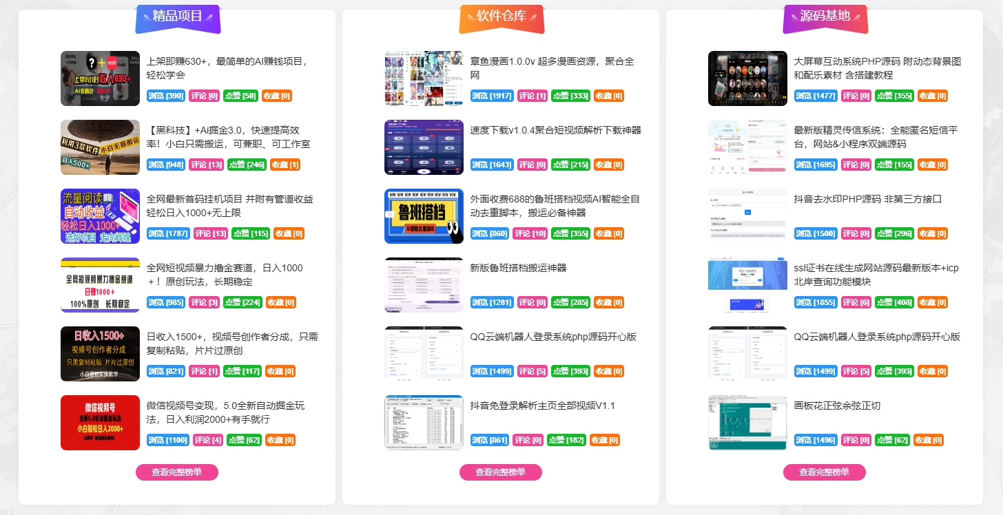 子比主题美化 – 热门推荐排行榜页面-智赚网创