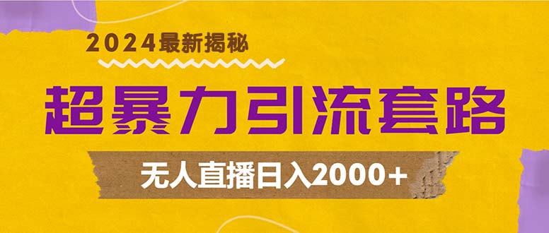 （12800期）超暴力引流套路，无人直播日入2000+-智赚网创